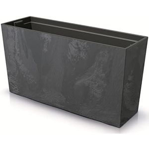 Prosperplast Urbi Case Middle Plantenbak Betoneffect met binnenpot Plantenbak Bloembak voor binnen en buiten Rechthoekig Kunststof 770x406x235mm 27L Antraciet