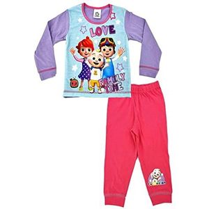 CoComelon 2-delige pyjama voor meisjes, familietijd, Meerkleurig, 18-24 maanden