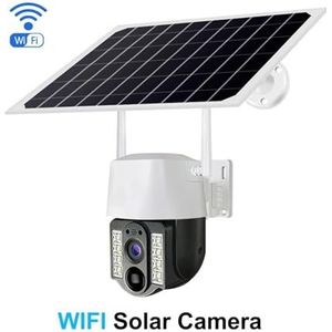 Beveiligingscamera Draadloos Buiten 4G Sim Solar Camera Outdoor Power Camara PIR Humanoïde detectie CCTV-beveiliging Ingebouwde batterij met zonnepaneel voor thuisbeveiliging nachtzicht (Color : WIFI