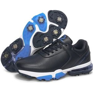 Nieuwe Spiked Golfschoenen Professionele Waterdichte Luchtkussen Golf Sneakers, Blauw, 40 EU