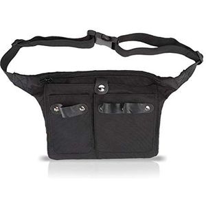 Care Organizer Belt, 4-in-1 Multifunctionele draagbare schaar Heuptas Make-upborstel Heuptas Kapper Gereedschapstas (zwart) (zwart)