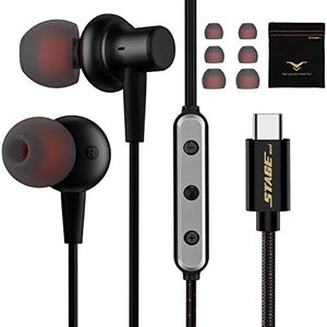USB C-hoofdtelefoon, in-ear hoofdtelefoon, hifi-geluid, magnetische USB C-headset met microfoon, voor Samsung Galaxy A53, S22, S20, Fe, S21, iPad Pro, Huawei P40, P30