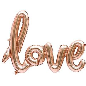 TRIXES Love Ballon, roségoud, folieballon, jubileum, bruiloft, Valentijnsdag, feestjes