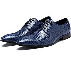 Nieuwe producten met één seizoen Oxford Schoenen for Mannen Lace Up Snake Print Derby Schoenen Ronde Teen Vegan Lederen Rubber Sole Antislip Anti-Slip Prom Erg populair bij jongeren