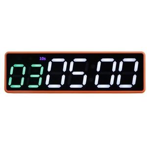 Digitale klok Mini Draagbare Gym Workout Timer Interval Timer Oplaadbare LED Digitale Klok Count Down/Up Klok Ultrahelder display Comfortabel visueel gevoel op elk moment(Orange Green)