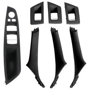 Auto interieurdeurgrepen 7-delige Set Voor BMW 5-serie F10 F18 523 525 528 LHD RHD Auto-interieurdeurgreepafdekking(LHD Black)