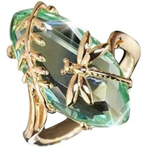 Mode Eenvoudige Gouden Parel Diamant Zirkoon Dames Ring Gezamenlijke Ring Sieraden Eenvoudige Ringen Set, Goud, 11