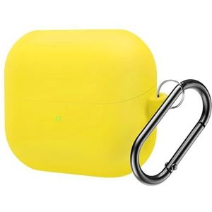 Siliconen hoesje voor 2024 Galaxy Buds 3 Pro draadloze oordopjes accessoires, zachte beschermhoes (geel)