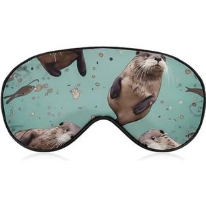 Otters slaapmasker, zacht, comfortabel oogmasker met verstelbare riem, oogschaduw, voor mannen en vrouwen, werk, reizen