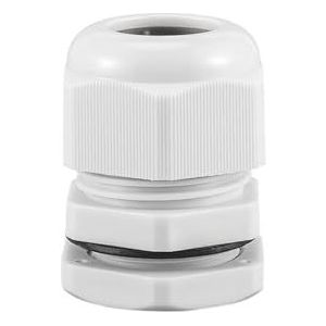 Waterdichte, witte kabelafsluiting, Kunststof nylon IP68 kabelwartelconnector trekontlasting meerkleurig pak van 10 stuks(Pg13.5 White 10pcs)