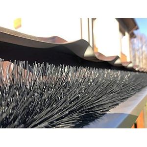 Forega - 24 m dakgootborstel, 120 cm, Ø 12 cm, 20 stuks | UV-bestendig | Bladbescherming | Bescherming tegen marters, dakgoot | Eenvoudige installatie | bescherming van zonnepanelen