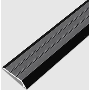 Drempelstrip, Vloerovergangsstrip Aluminiumlegering Overgangsstrip Helling for vloer naar tapijt, Textuurrandbalk/Kantenreductiekap, Metalen scheidingsstrip for binnen(Gray)