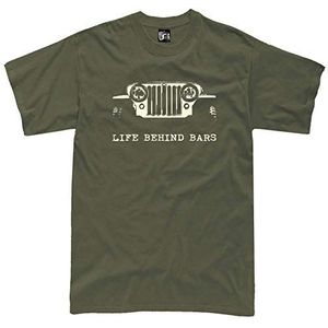 BurnTheBeans Off Road T-shirt Jeep 4 X 4 AWD Willys Grappig T-shirt S - 5XL + Longsleeve