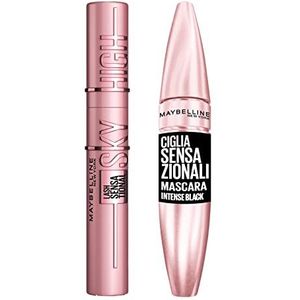 Maybelline New York Sky High volume- en verlengmascara, kleur zwart + mascara, sensationele wimpers, volume, intensieve kleur zwart