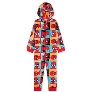 Marvel Spiderman Kinderjumpsuit voor jongens, fleece overall voor kinderen, multicolor, 5-6 Jaar