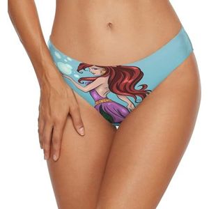 Anantty Badmode voor dames, bikinibroekje, schattige zeemeermin, meisje, bubbelbadstof, zwembroek, zwemshort voor meisjes en vrouwen, Meerkleurig, XL