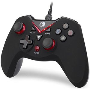 IFYOO V-one bedrade USB-gamecontroller, gamepad, joystick voor pc (Windows XP/7/8/10/11), Steam, Android en PS3, rood