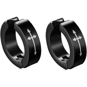 2pc eenvoudig geen piercing oorbellen titanium staal clip-on nep oorbel ronde oorclip voor vrouwen mannen punk feest mode sexy sieraden