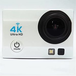 KOZWAY Actiecamera 4k actiecamera sport professionele 30 m onderwater waterdichte camera volledige hd 1080P buiten fietsen duiken 2.0 inch scherm (maat: alleen camera, kleur: Bianco)