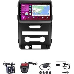 Android Touch Screen Car Stereo 10 Inch Car Stereo Radio Plug And Play Autotoebehoren Autoradio met Bluetooth En Navigatie En Achteruitrijcamera Voor Ford F150 P415 Raptor 2008-2014(M400S 4G+WIFI 4G