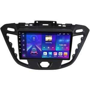 Android 14.0 2 Din Autoradio 9"" Touchscreen Auto Stereo voor Ford Transit 2013-2018-[Ingebouwd CarPlay/Android auto/DSP/GPS]-Support MIC/Stuurbediening/Bluetooth 5.0(A,P5 4G+WIFI 8Core 6G+128G)