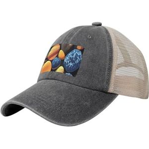 MYGANN Gele kiezels Unisex Verstelbare Hoed Mesh Cap Voor Outdoor Sport Reizen Schoenen & Hoeden Accessoireszwart, Diepe Heather, Eén Maat