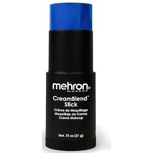 Mehron Make-up CreamBlend Stick | Gezichtsbeschildering, lichaamsbeschildering en foundation make-up | Lichaamskleur stift (blauw)
