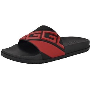 GUESS Odent Slide Sandaal voor heren, Rood Zwart 610, 42 EU