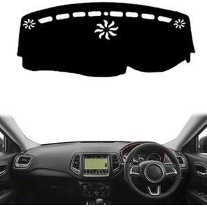 Auto Dashboard Cover Beschermend Vermijd Licht Tapijt Auto Dashboard Mat Anti-UV Antislip Accessoires geschikt voor Jeep Compass 2018 2019 2020