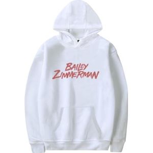NSSXSN Bailey Zimmerman Hoodie Lange Mouw Streetwear Vrouwen Mannen Hooded Sweatshirt Mode Kleding,Wit,XXL