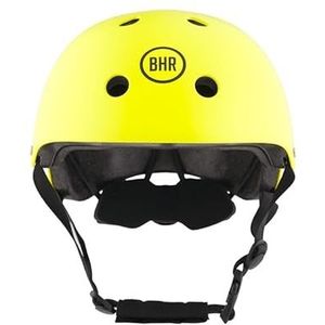 BHR 837 URBAN Elektrische scooter- en scooterhelm - CE-goedgekeurde stadshelm voor kinderen en volwassenen - Helm voor fiets, MTB, BMX, skateboard, schaatsen - Mat Geel, M