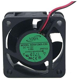 SCYHGLM Chassis ventilator voor AD0412MX-C50 12V 0,08A 2 Wire 4cm, Cooling Fan AD0412MX-C50 40x40x20mm 2Wire