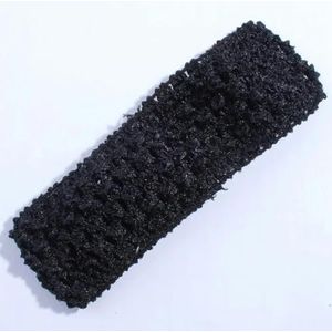 10 stuks 4 * 28 cm mode gehaakte elastische band voor hoofdkleding uitgehold elastische mesh lintband haarelastiek voor kledingaccessoire - zwart - 40 mm