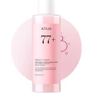 ANUA Peach 77 Niacin Essence Toner, Gezichtstoner Voor De Glazen Huid 250 ml/8,45 Fl.Oz. Transparant