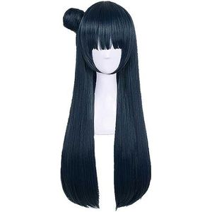 Anime Cosplay Pruik Tsushima Yoshiko Long Straight Halloween Costume Cosplay Pruik,Voor partij carnaval