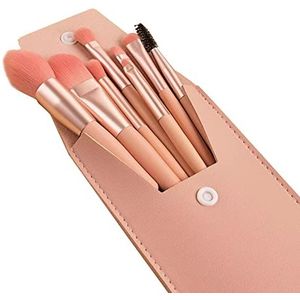 Eowppue Make-upkwasten, 8-delige gezichtsprimer, rouge en concealer set (roze & opbergtas)