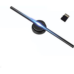 3D holografische waaierprojector T40 3D Fan Hologram Projector Wall-Mounted WiFi Remote Reclame Display LED-teken Holografische lamp Speler Ondersteuning Afbeeldingen Video voor kleine winkels, restau