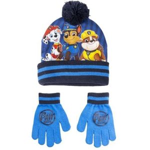 Paw Patrol Paw Patrol muts en handschoenen, blauw, standaard voor kinderen, Blauw, Estándar