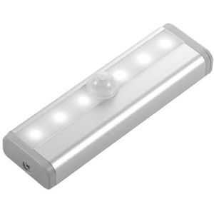 SHXSYN LED Smart Strip met Menselijk Lichaam Sensor, Kast Wandlicht, Batterij, Garderobe, USB, Gang Nachtlampje, 0,8-3,8 W (Kleur: 10 cm 6 Kralen Wit Licht)