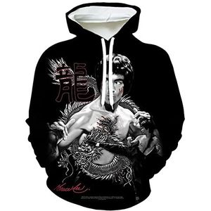 Bruce Lee Kung Fu Martial Art 3D Print Hoodie Casual lange mouw trui Unisex sweatshirt