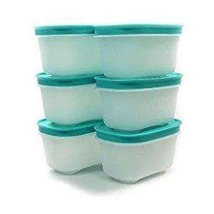 Tupperware Vriezer container 170 ml wit munt (6) ijs kristal blik ijskristal vriezer container