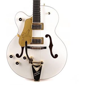 Gretsch G6136TG-LH Players Edition Falcon Hollow Body Lefthand Bigsby White - Semi-akoestische Custom gitaar