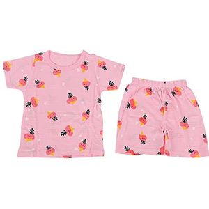 Baby-zomerpyjamaset, Ronde Kraag Babypak met Korte Mouwen voor 2-8 Jaar Oude Zomerkleding voor Kinderen