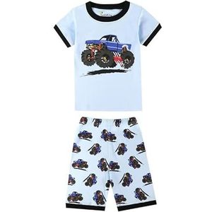 Cartoon pyjamaset for heren en dames, katoenen pyjama met korte mouwen, zomerpyjama, pyjama pyjamabroek (Color : CG13, Size : 2T)