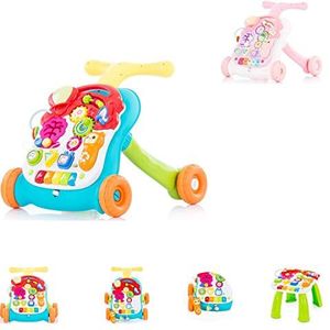 Chipolino Loopwagen 2 in 1 Multi Speeltafel Motoriek Speelcentrum Muziek Telefoon, Kleur: kleurrijk