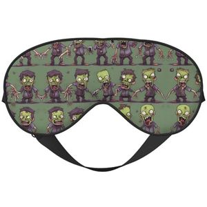 Many Zombie Print Unisex Ultra-Soft Light Blocking Oogmasker voor optimaal comfort slaap