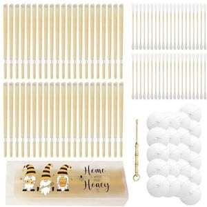 Oorkaarsen, 42 stuks oorkaarsen, oorkaarsen met 40 wattenstaafjes, 21 beschermschijven, 1 lepel, oorkaars voor het verwijderen van cerumen, ontspannen