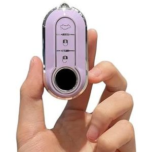 Sleutelbehuizing TPU Auto Flip Key Case Cover Voor Fiat Voor Ducato 500 500L Voor Panda Voor Grande Voor Punto Voor Lancia Voor Musa Auto Shell Fob Sleutelhanger Autosleutelhoesje(2)