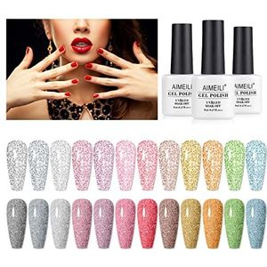 AIMEILI Gel Nagellak Set Soak Off UV LED Gel Polish Van 12 X 8 ml - Gift Kit 7
