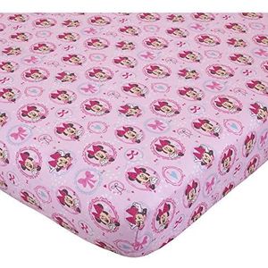 Disney Baby “Minnie Mouse Bows are Best” Baby Crib Sheet, 28” X 52”, Fits Stand Size Crib Mattress